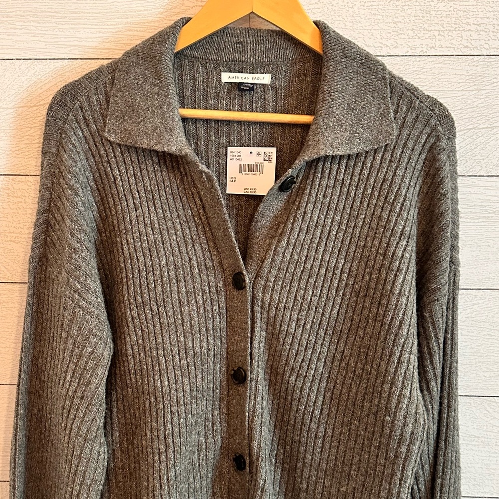 NWT ✨ American Eagle Button Down Collared Cardigan - Picture 3 of 5